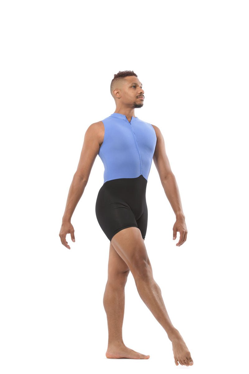 Ballet Rosa Men's Biketard Siegfried - Black & Sky - THE COLLECTIVE DANCEWEARBallet Rosa Men's Biketard Siegfried - Black & Sky#mLeotardTHE COLLECTIVE DANCEWEAR