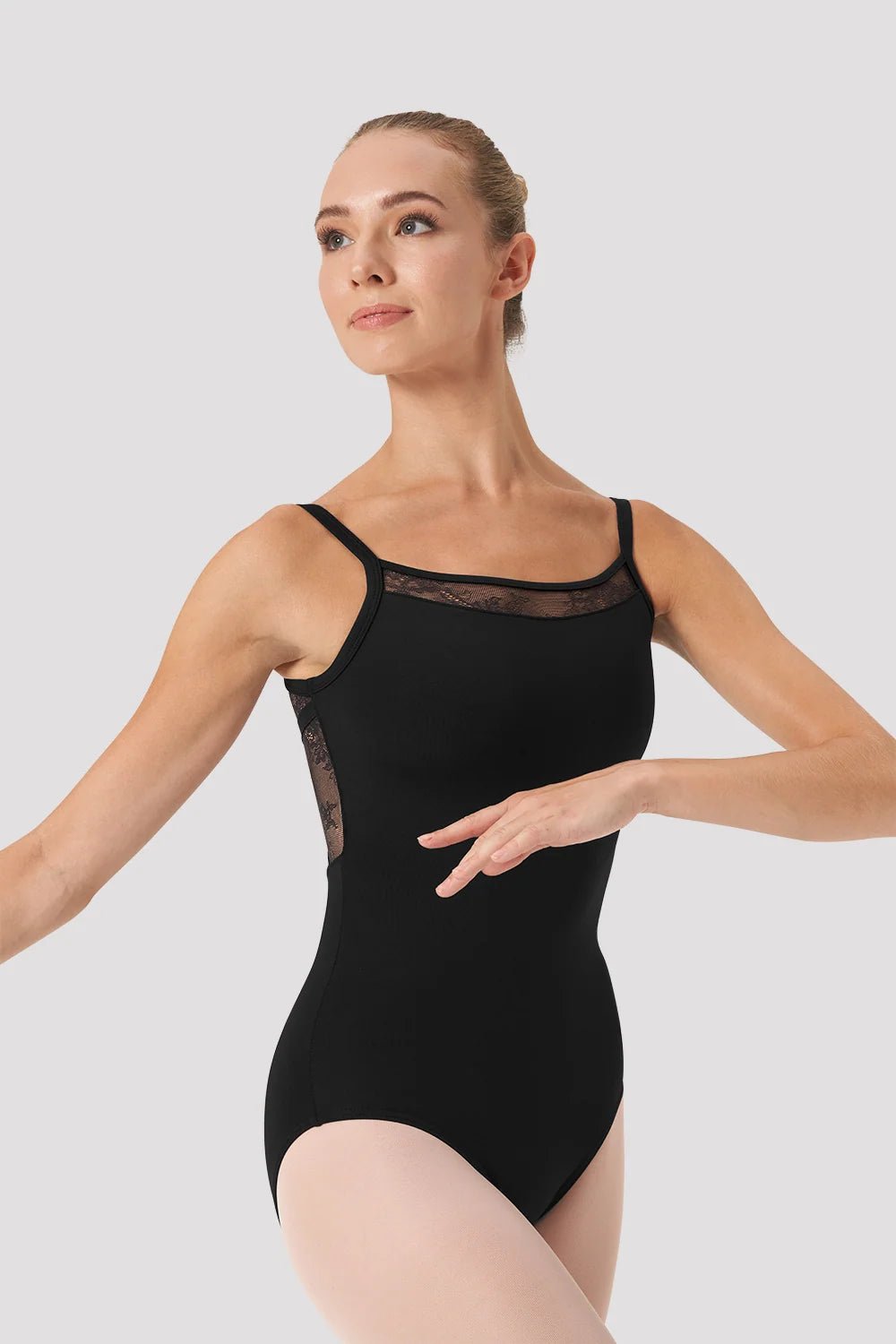 Bloch Eyal Camisole Leotard with Lace Back - Black - Collective DancewearBloch Eyal Camisole Leotard with Lace Back - Black#mLeotardCollective Dancewear