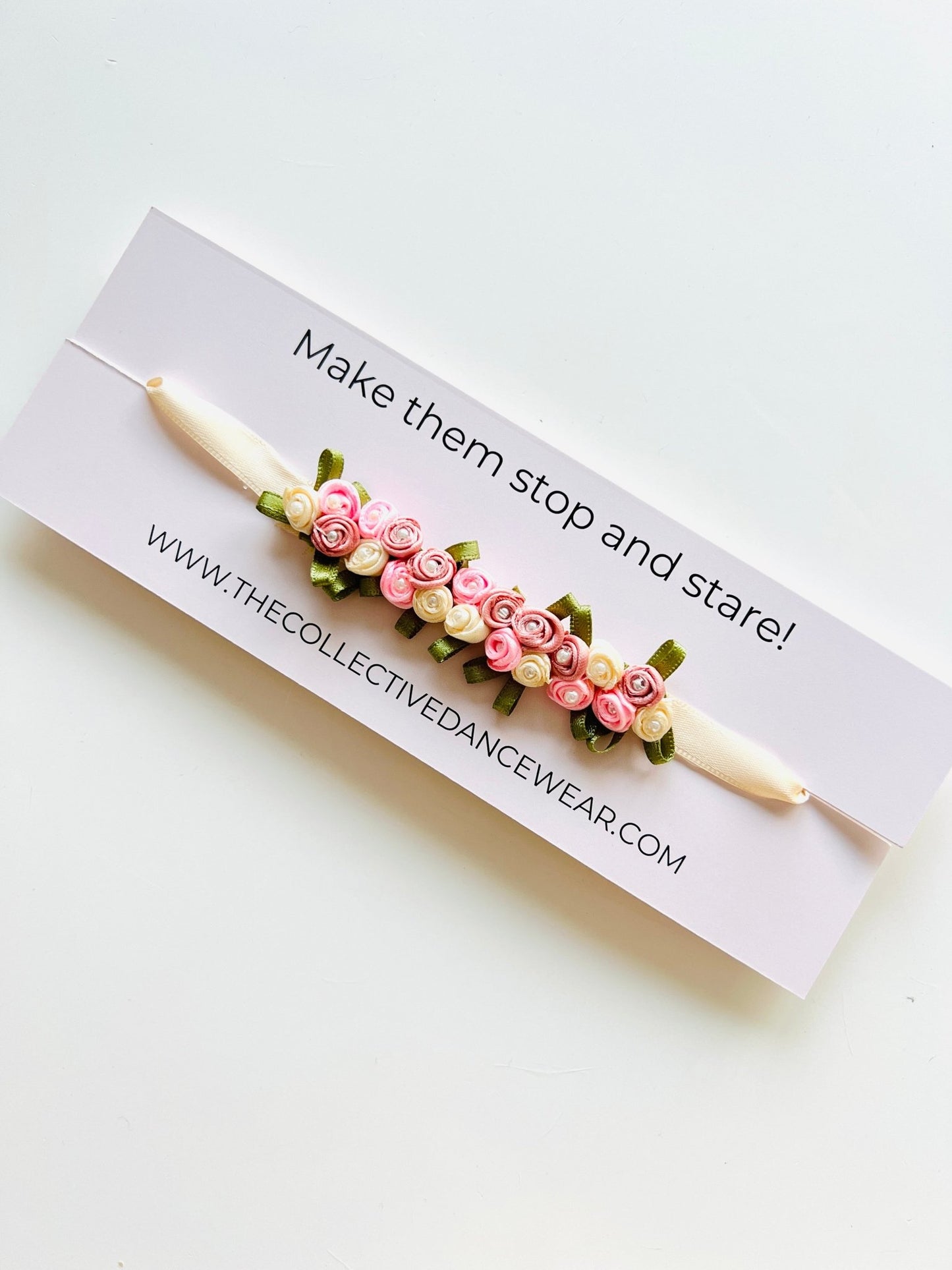 Bun Wrap - A Row of Pearly Roses - THE COLLECTIVE DANCEWEARBun Wrap - A Row of Pearly Roses#mBun wrapTHE COLLECTIVE DANCEWEAR