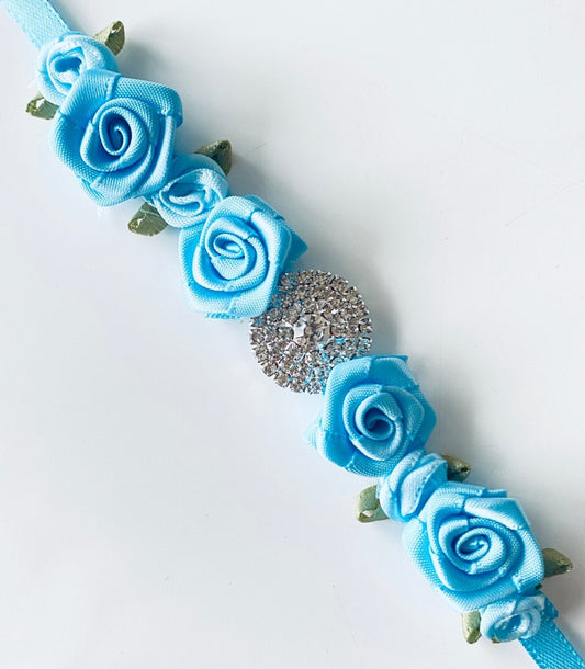 Bun Wrap - Blue Rose Diamante - THE COLLECTIVE DANCEWEARBun Wrap - Blue Rose Diamante#mBun wrapTHE COLLECTIVE DANCEWEAR