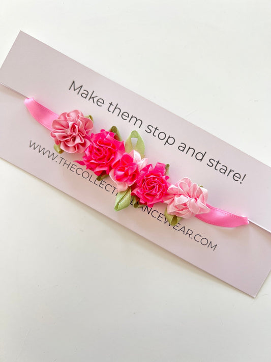 Bun Wrap - Pink Peonies - THE COLLECTIVE DANCEWEARBun Wrap - Pink PeoniesmBun wrapTHE COLLECTIVE DANCEWEAR