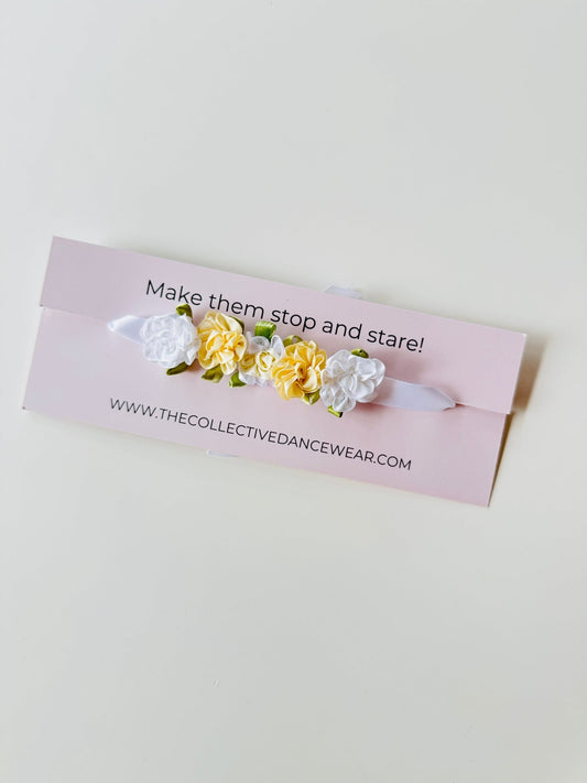 Bun Wrap - White & Cream Peonies - Collective DancewearBun Wrap - White & Cream Peonies#mBun wrapCollective Dancewear