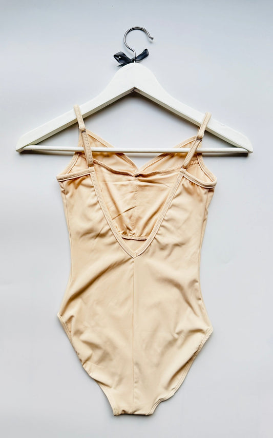 Camisole Leotard with Embroidered Panel - Cream - THE COLLECTIVE DANCEWEARCamisole Leotard with Embroidered Panel - CreammLeotardTHE COLLECTIVE DANCEWEAR