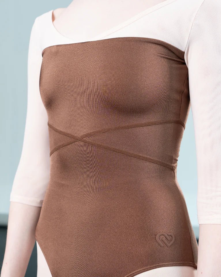 Claudia Dean Elle Long Sleeve Leotard - Latte Gloss - THE COLLECTIVE DANCEWEARClaudia Dean Elle Long Sleeve Leotard - Latte GlossmLeotardTHE COLLECTIVE DANCEWEAR