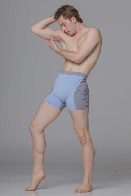 Diverso Men's Double Shorts - Blue & Grey - THE COLLECTIVE DANCEWEARDiverso Men's Double Shorts - Blue & Grey#mSports LeggingsTHE COLLECTIVE DANCEWEAR