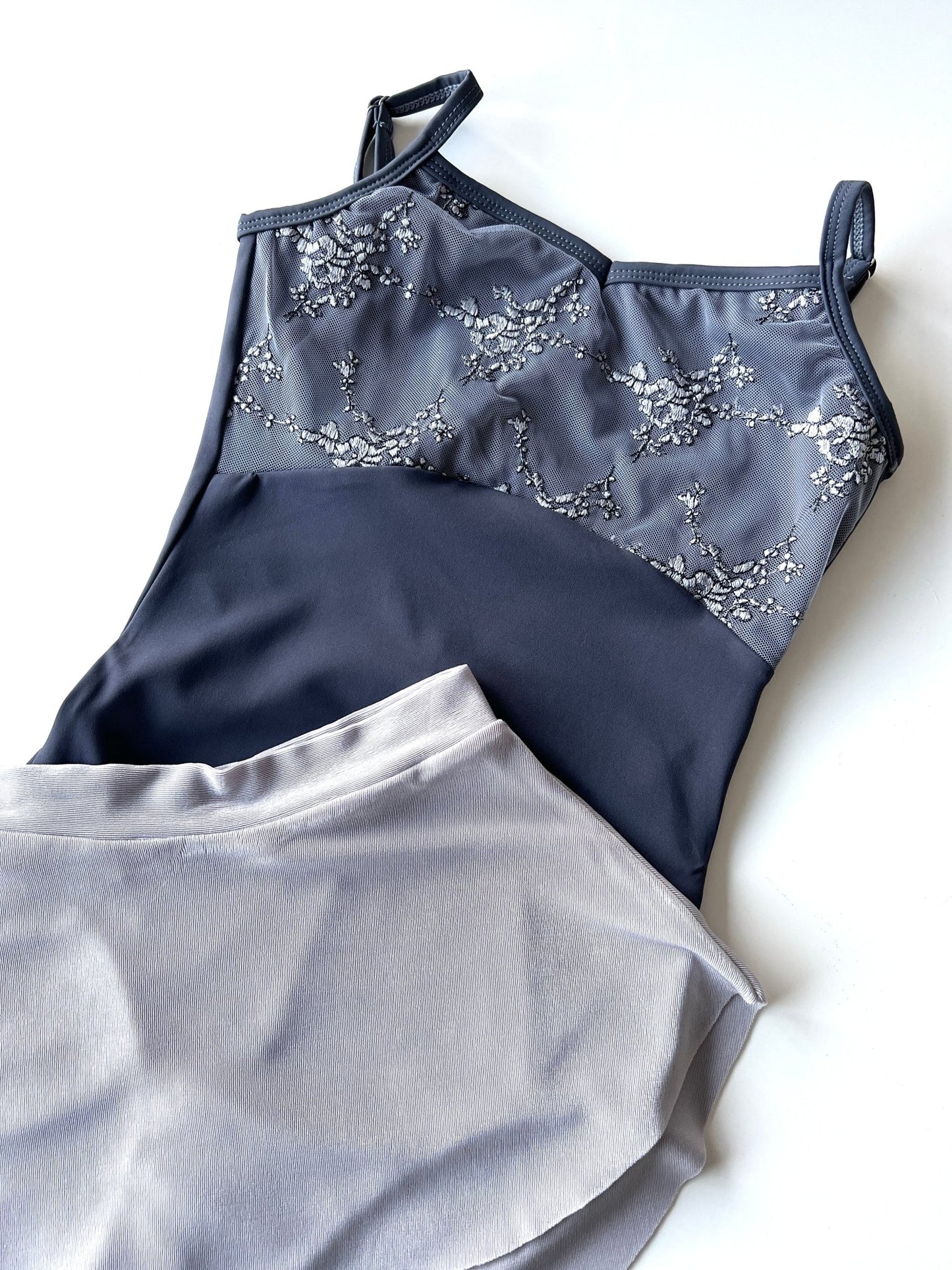 THE COLLECTIVE DANCEWEAR Embroidered Camisole Leotard - Navy#mLeotardTHE COLLECTIVE DANCEWEAR