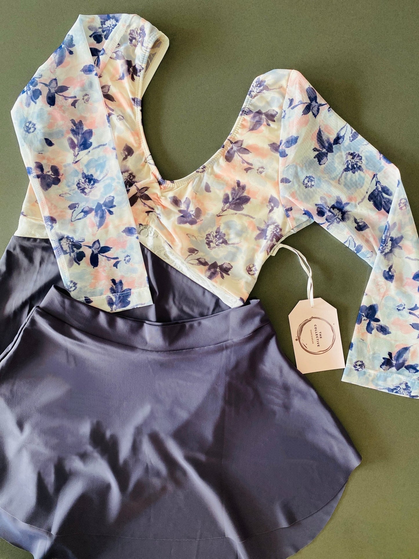 Floral Plum 3/4 Length sleeved Leotard -Floral Plum 3/4 Length sleeved Leotard#mLeotardTHE COLLECTIVE DANCEWEAR