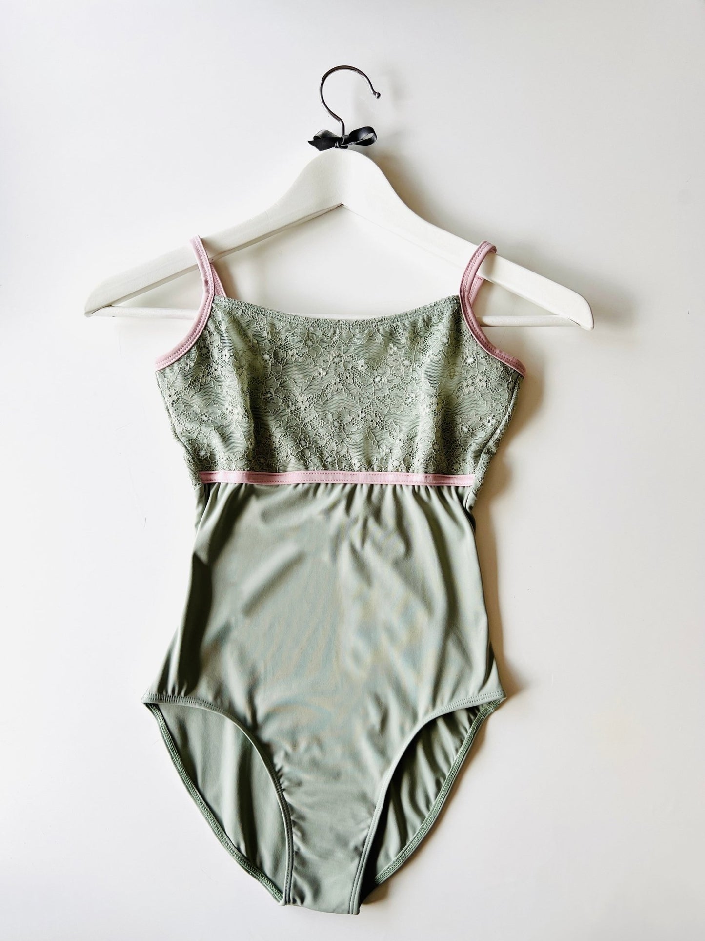 Lace Top Camisole Leotard - Sage - THE COLLECTIVE DANCEWEARLace Top Camisole Leotard - Sage#mLeotardTHE COLLECTIVE DANCEWEAR