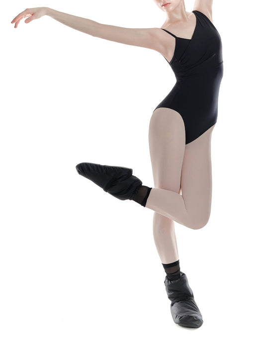 Taecho SecondSkin Draped Himation Leotard - Black