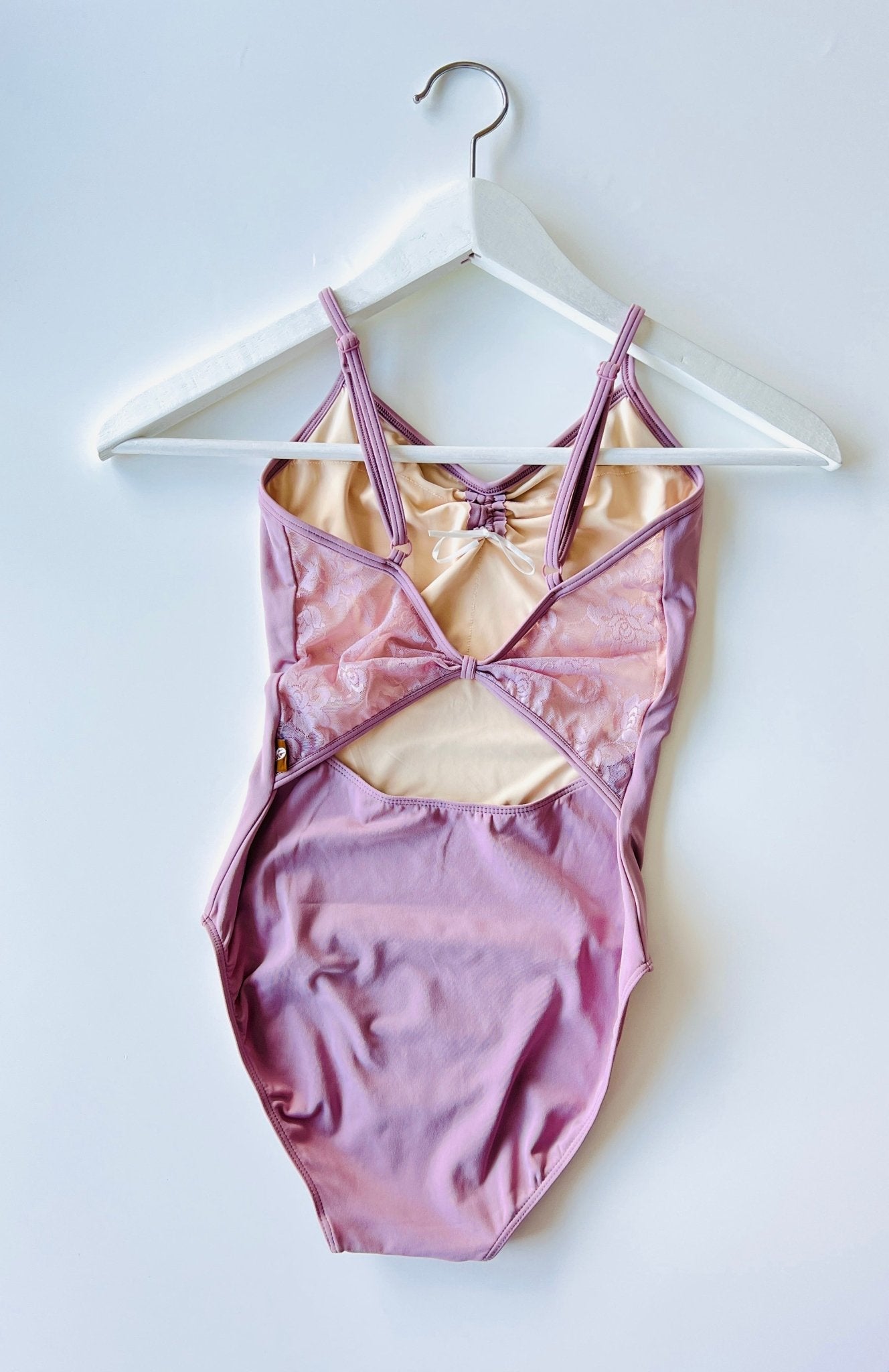 The Classic Camisole Leotard with Lace Bow Back - Rose Powder Pink - THE COLLECTIVE DANCEWEARThe Classic Camisole Leotard with Lace Bow Back - Rose Powder Pink#mLeotardTHE COLLECTIVE DANCEWEAR