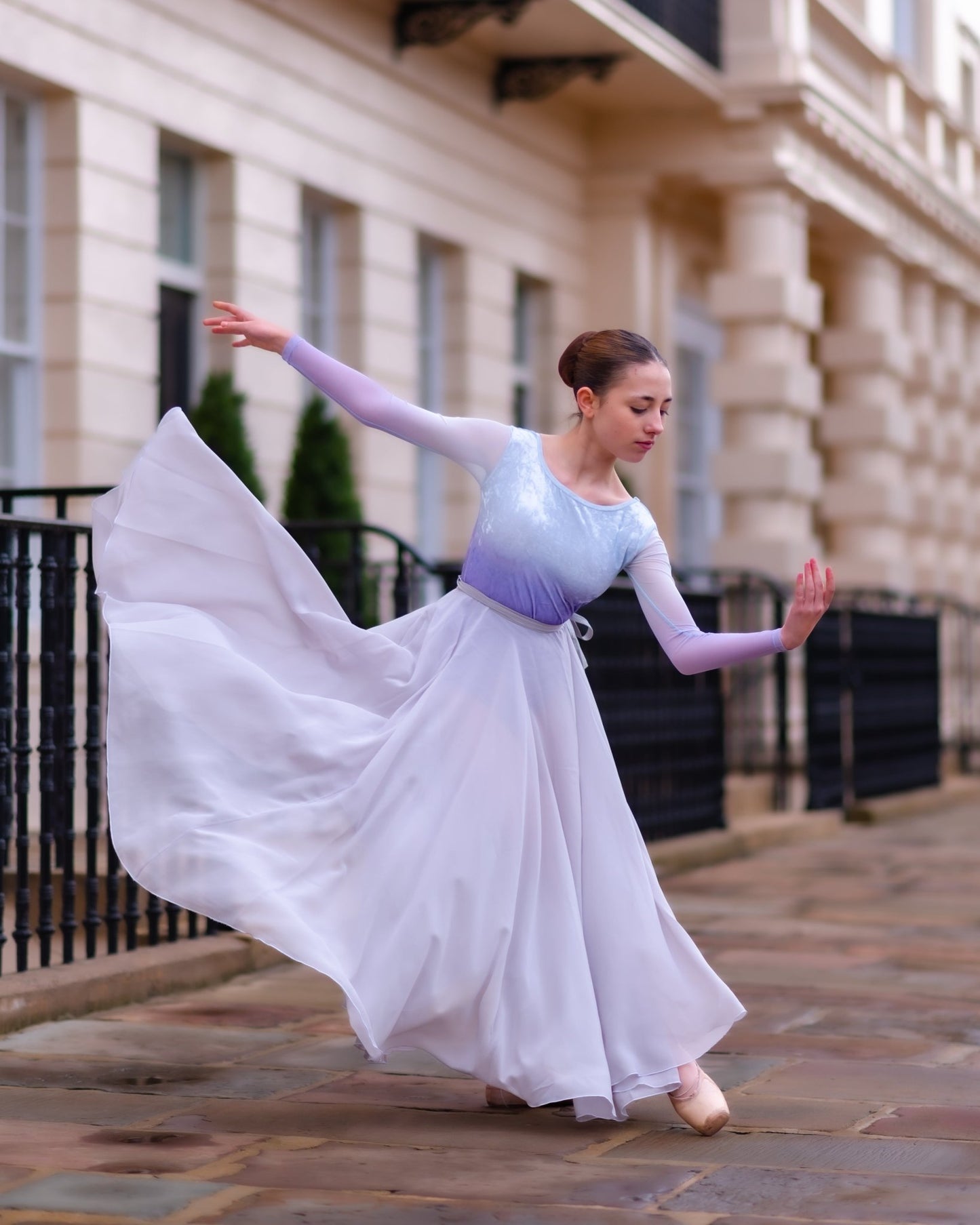 The Ombre Velour Leotard - Lilac/Ice blue - The Ombre Velour Leotard - Lilac/Ice blue#mLeotardTHE COLLECTIVE DANCEWEAR
