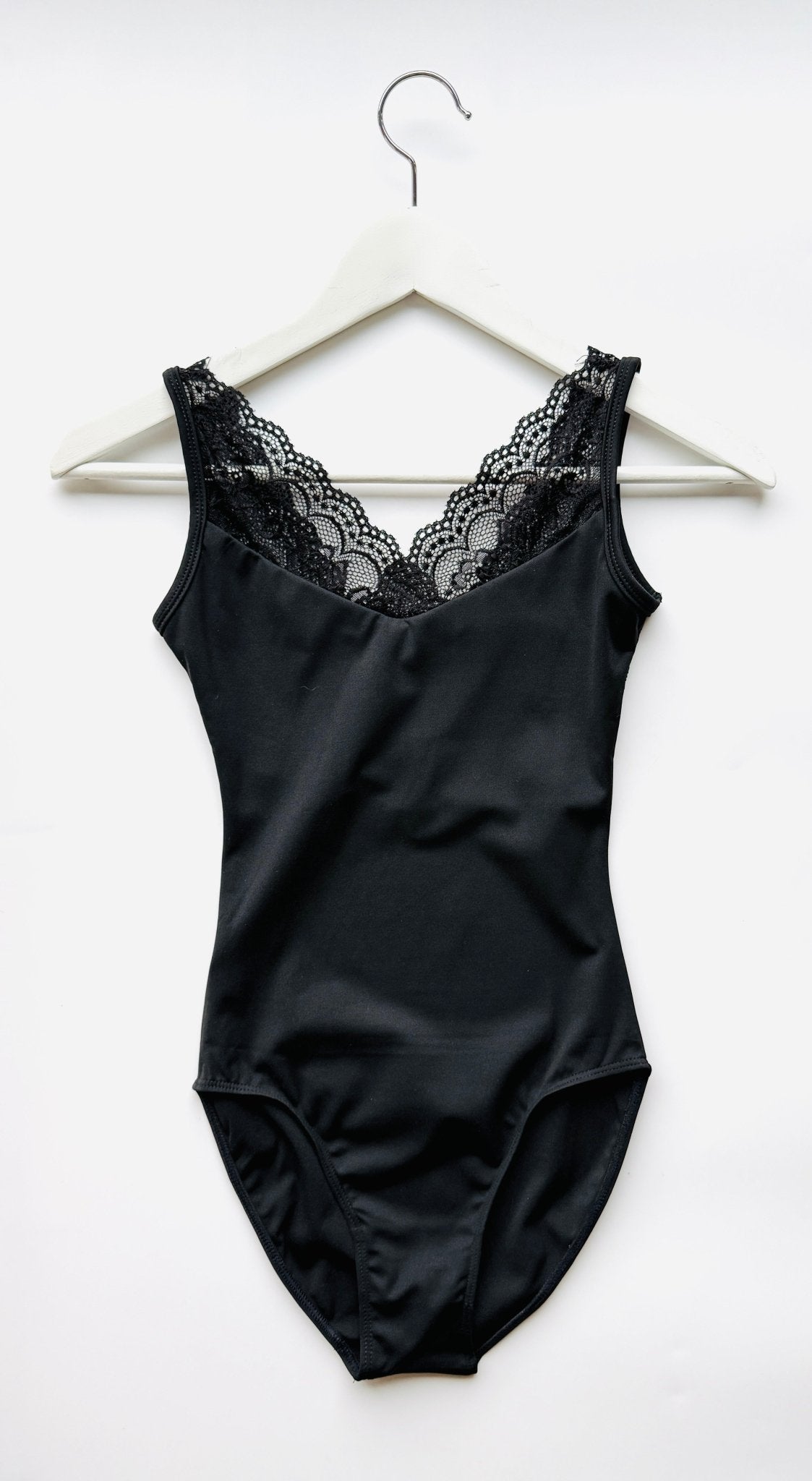 The V Neck Lace Leotard - Black - Collective DancewearThe V Neck Lace Leotard - Black#mLeotardCollective Dancewear