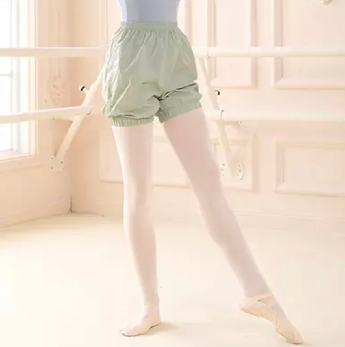 Trash Bag Shorts - Pistachio - THE COLLECTIVE DANCEWEARTrash Bag Shorts - Pistachio#mWarmupsTHE COLLECTIVE DANCEWEAR