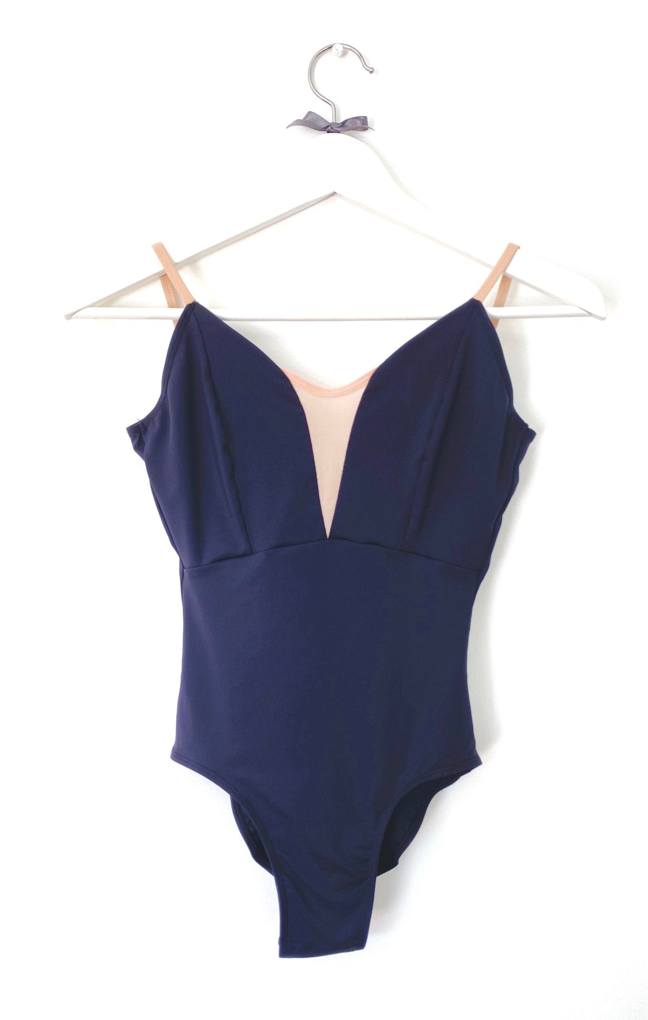 V Mesh Camisole Leotard - Black V Mesh Camisole Leotard - Black With Nude Straps#mLeotardTHE COLLECTIVE DANCEWEAR