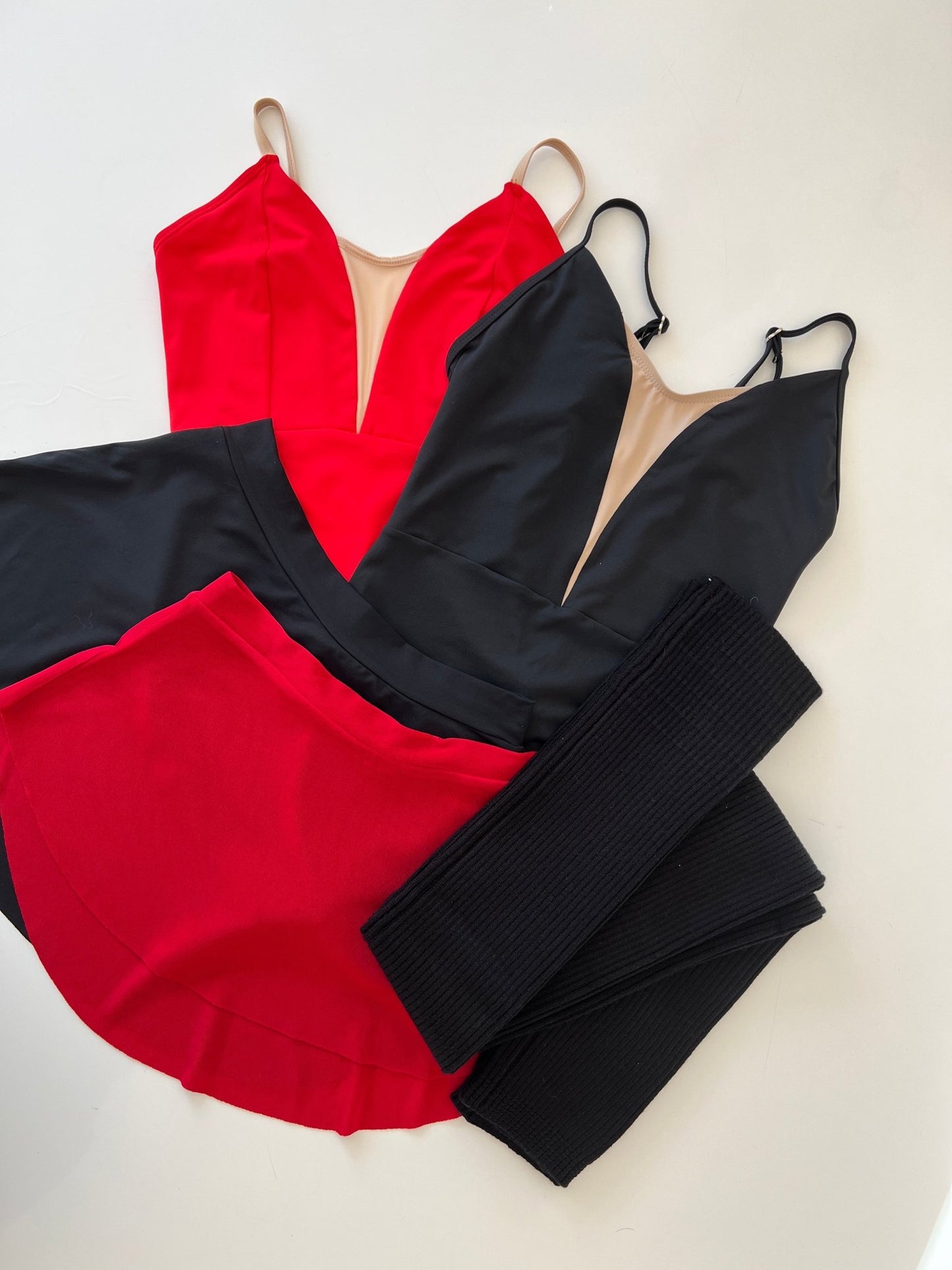 V Mesh Camisole Leotard - Red With Nude StrapsV Mesh Camisole Leotard - Red With Nude Straps#mLeotardTHE COLLECTIVE DANCEWEAR