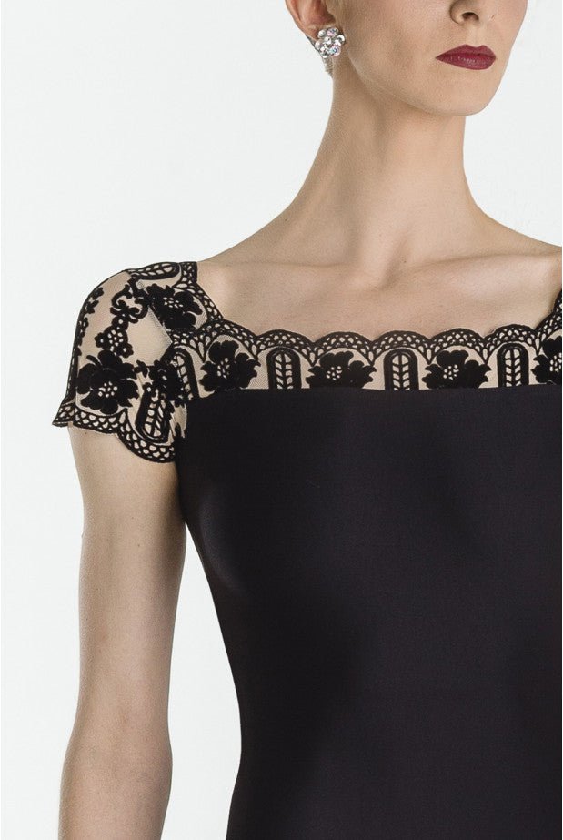 THE COLLECTIVE DANCEWEAR Wear Moi Emma - Black leotard with Cap Sleeves#mLeotardTHE COLLECTIVE DANCEWEAR