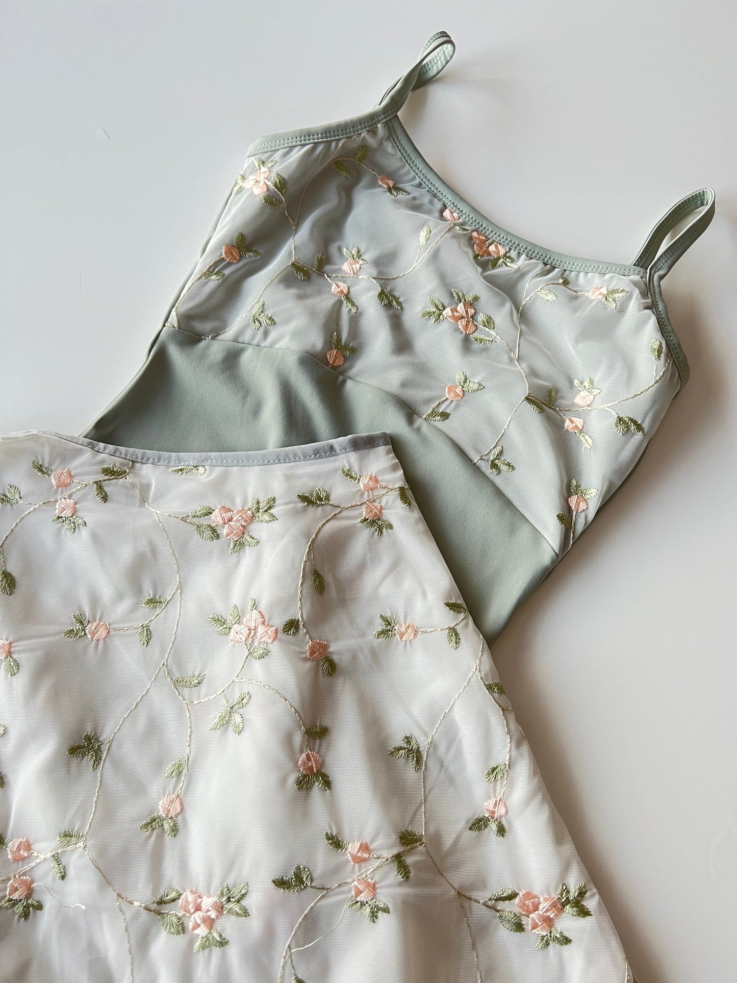 THE COLLECTIVE DANCEWEAR Wrap Short Skirt - Embroidered Flowers#mSkirtTHE COLLECTIVE DANCEWEAR