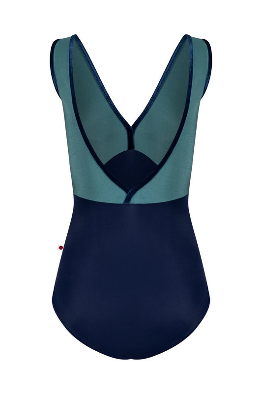 Yumiko Alicia V Neck Leotard - Cosmo & Frost Blue - THE COLLECTIVE DANCEWEARYumiko Alicia V Neck Leotard - Cosmo & Frost BluemLeotardTHE COLLECTIVE DANCEWEAR