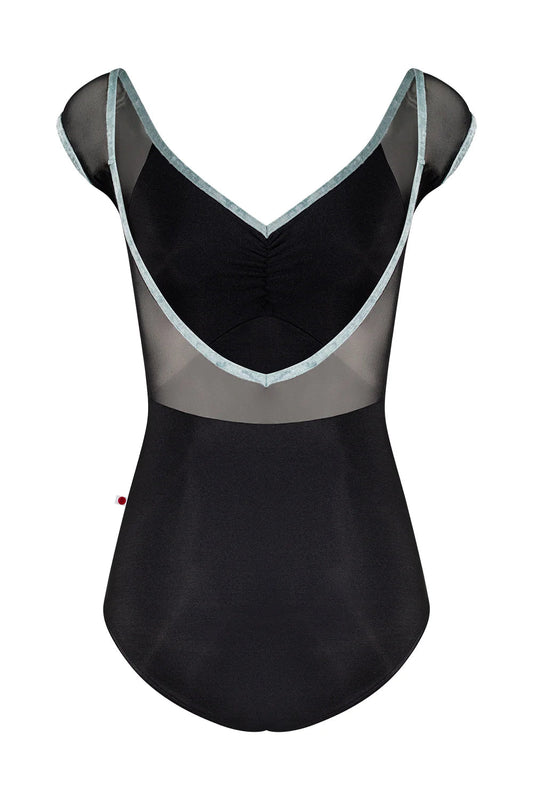 Yumiko Elli Cap Sleeve Leotard - Black with Contrasting Trim - THE COLLECTIVE DANCEWEARYumiko Elli Cap Sleeve Leotard - Black with Contrasting TrimmLeotardTHE COLLECTIVE DANCEWEAR