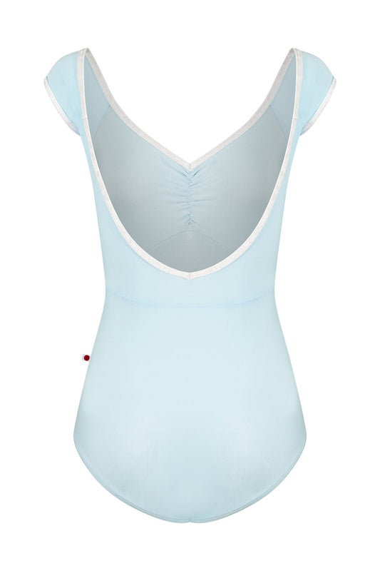 Yumiko Elli Cap Sleeve Leotard - Pale Blue With Velvet Trim - THE COLLECTIVE DANCEWEARYumiko Elli Cap Sleeve Leotard - Pale Blue With Velvet TrimmLeotardTHE COLLECTIVE DANCEWEAR