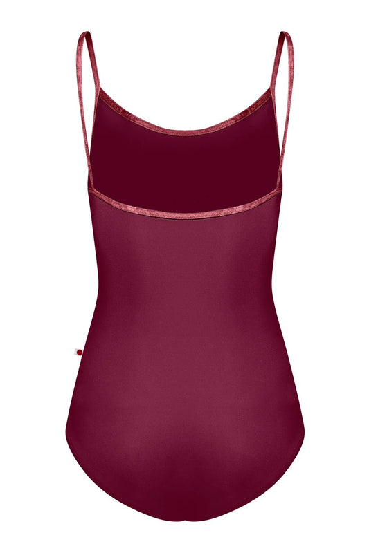 Yumiko Kathy Camisole Leotard - Burgundy & Rose - Collective DancewearYumiko Kathy Camisole Leotard - Burgundy & Rose#mLeotardCollective Dancewear