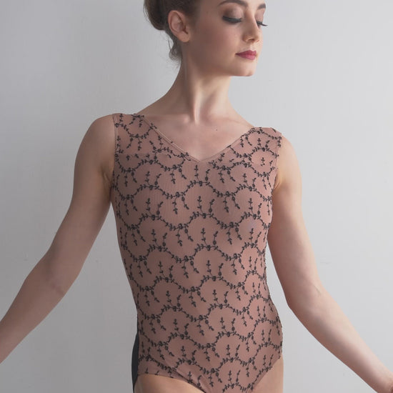 Ballet Rosa Risette dance leotard  in toffee from The Collective Dancewear