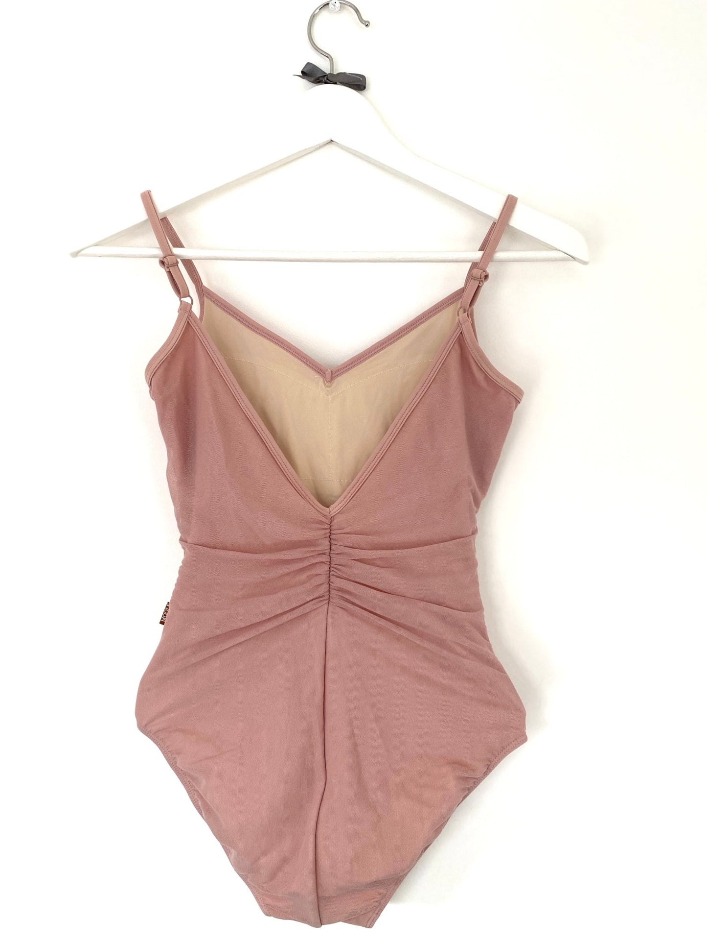 Gathered Mesh Camisole Leotard Dusky Pink - THE COLLECTIVE DANCEWEARGathered Mesh Camisole Leotard Dusky Pink#mLeotardTHE COLLECTIVE DANCEWEAR