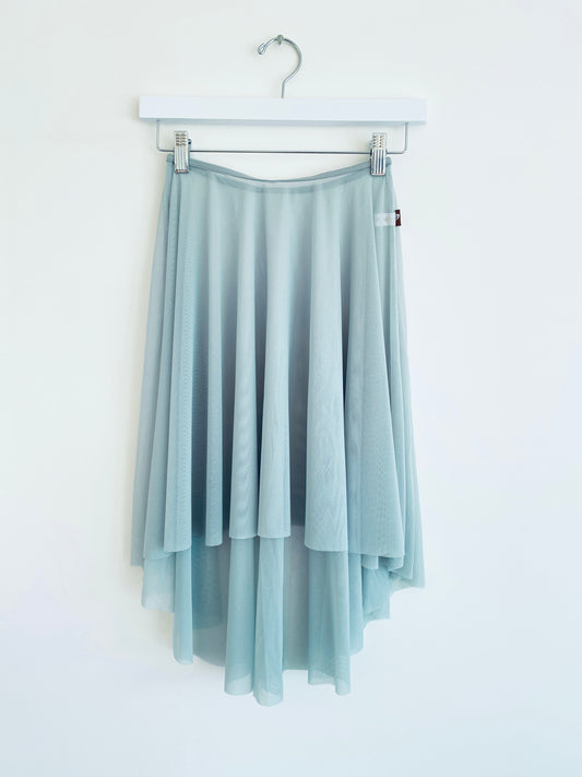 Long ballet practice skirt in Dusky green from The Collective Dancewear