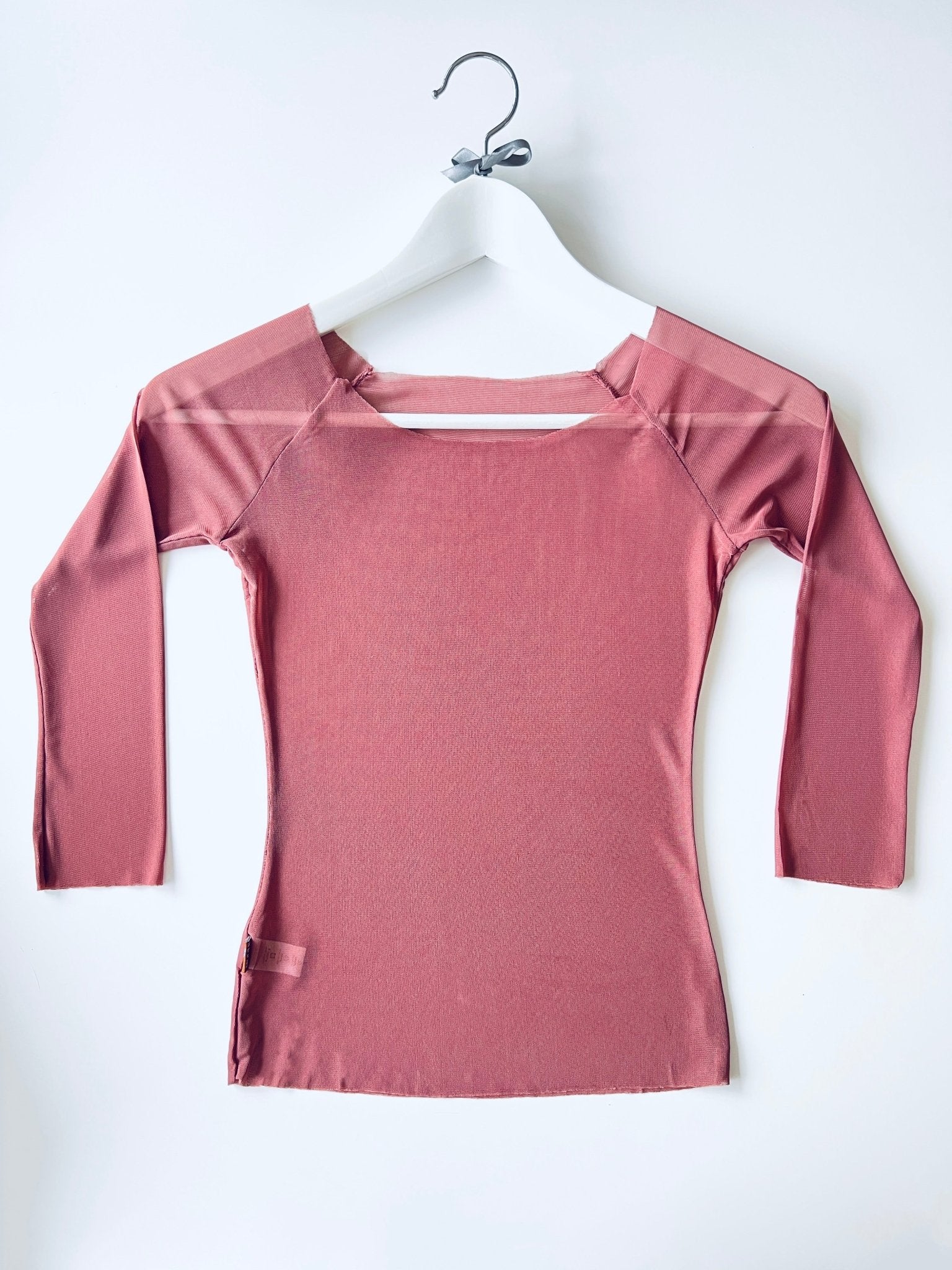 Mesh Top 3/4 Sleeve - Spiced Coral - THE COLLECTIVE DANCEWEARMesh Top 3/4 Sleeve - Spiced Coral#mWARMUPSTHE COLLECTIVE DANCEWEAR