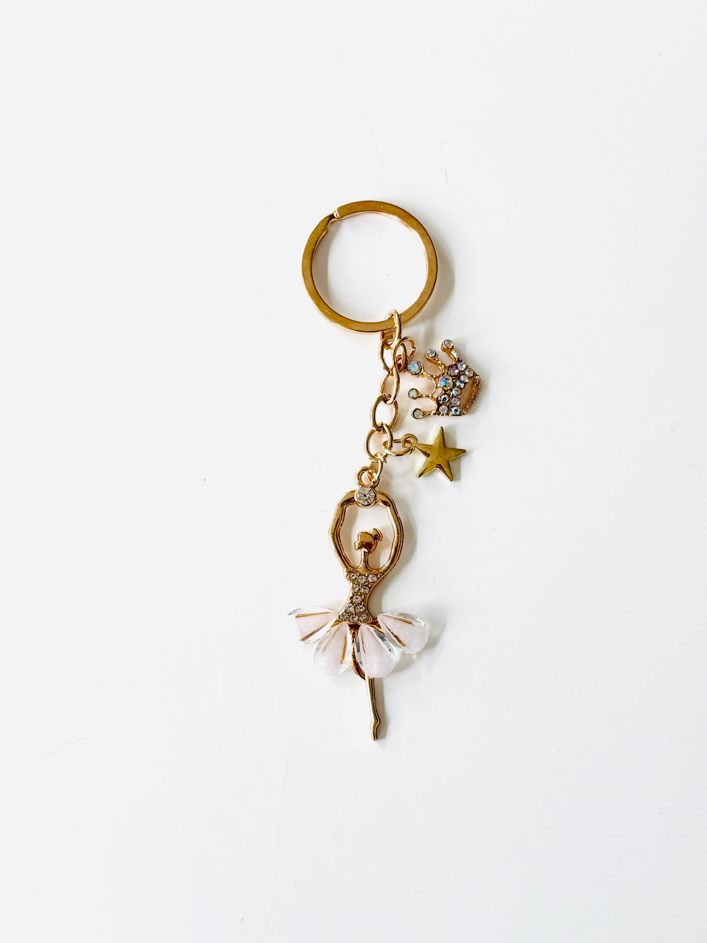 Ballerina Key Ring with Rhinestones
