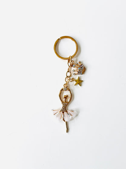 Ballerina Key Ring with Rhinestones