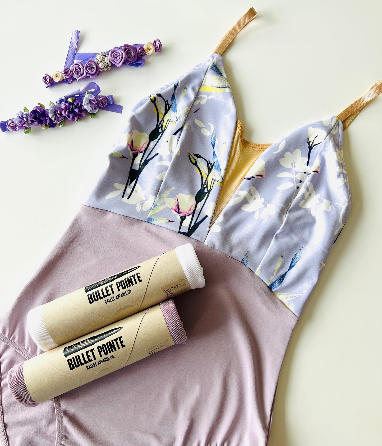 Lilac Meadow camisole ballet leotard from The Collective Dancewear