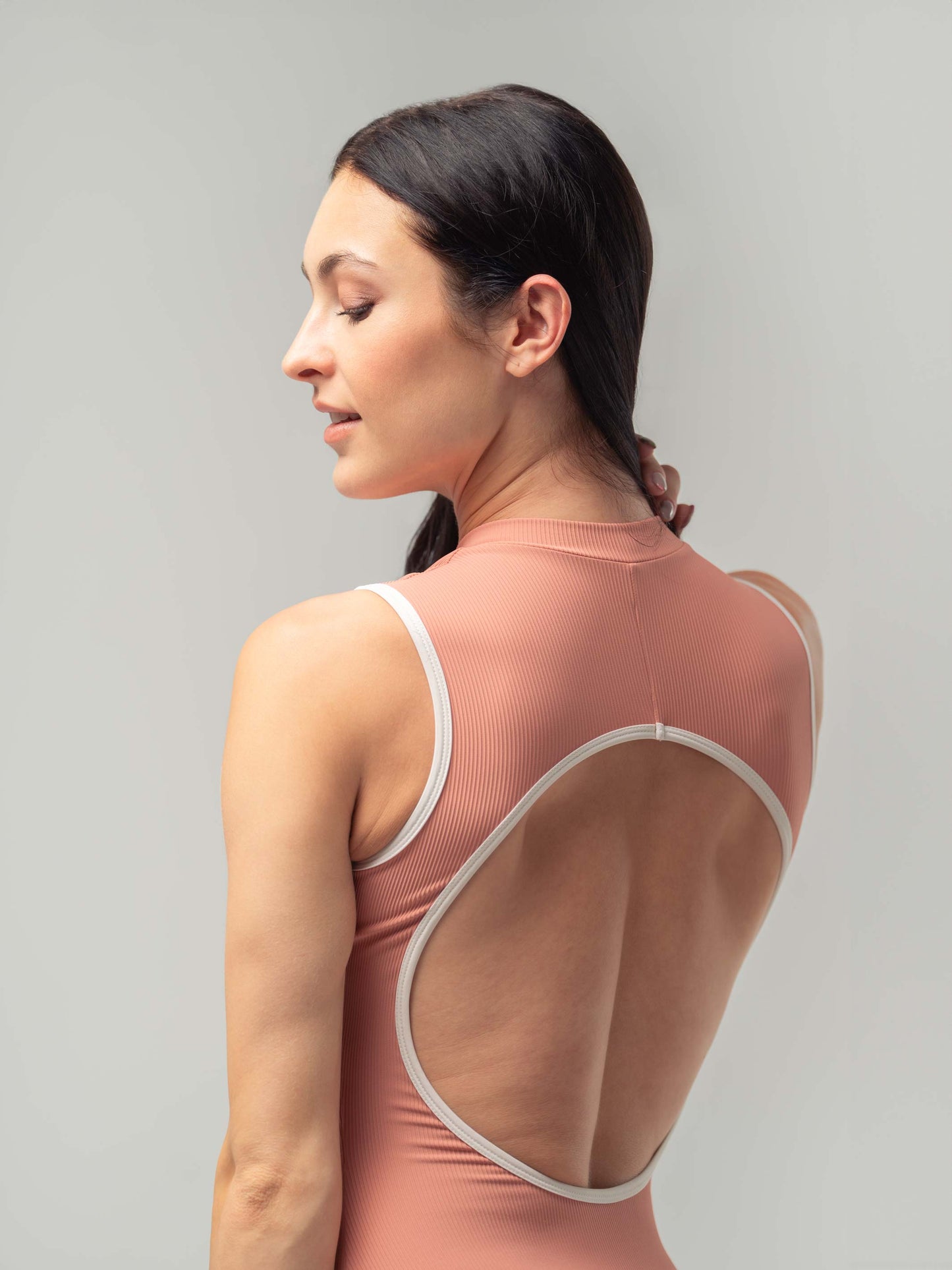 Mara Aura Zip Up Leotard - Coral