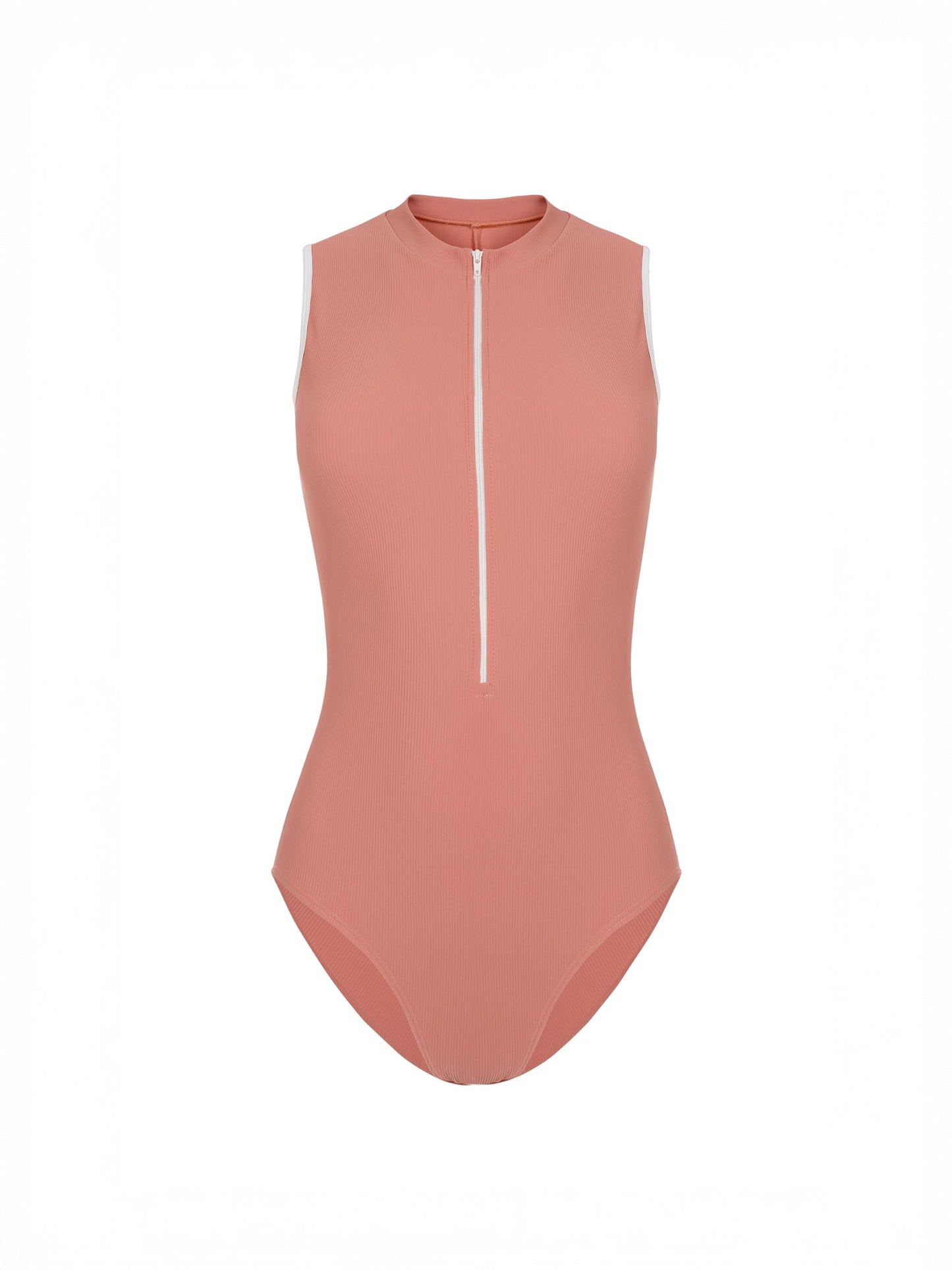 Mara Aura Zip Up Leotard - Coral