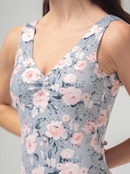 Mara Diana Leotard - Grey Rose