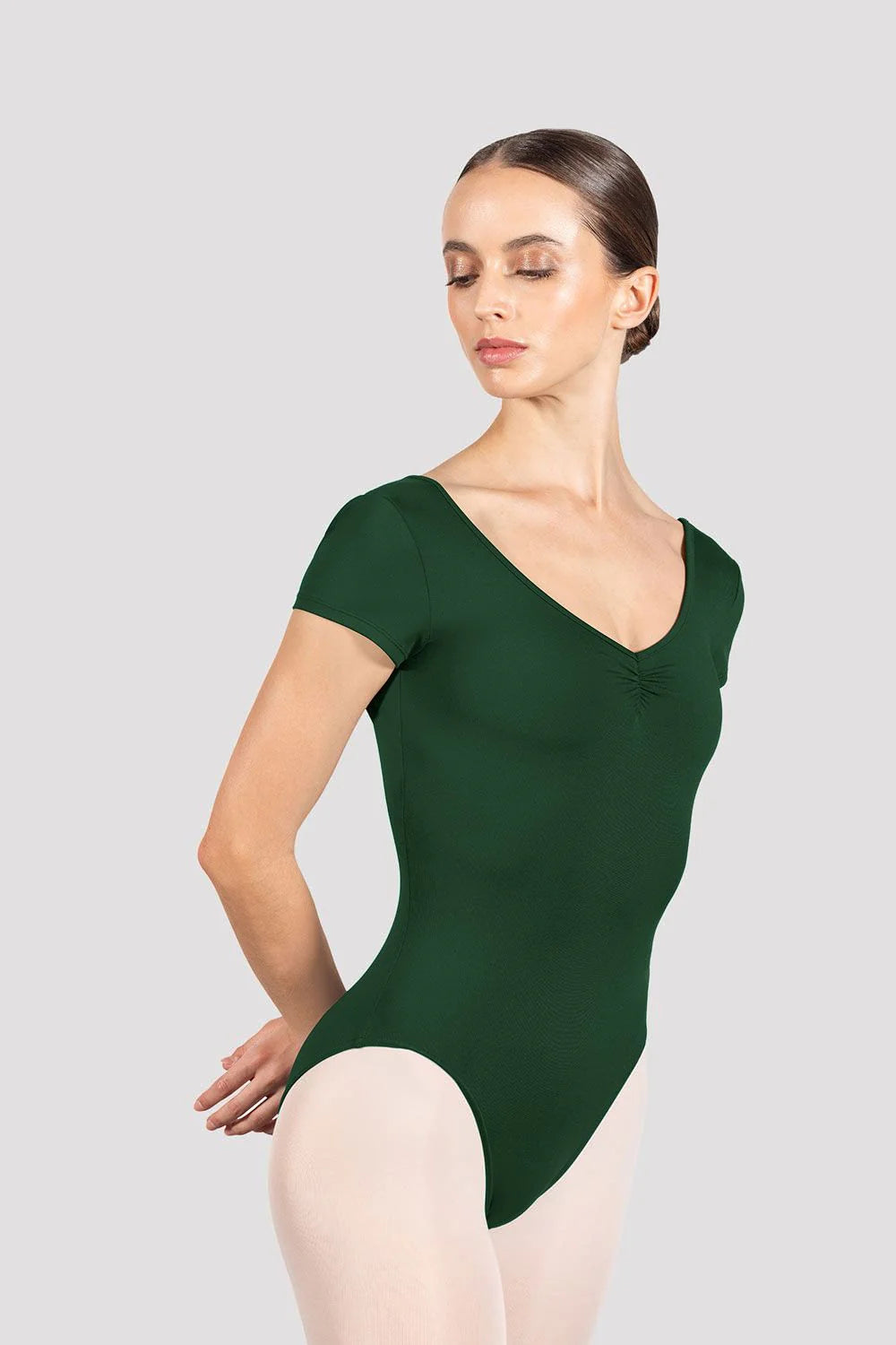 Bloch Ladies Penny Cap Sleeve Leotard - Evergreen