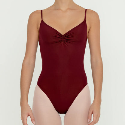 Bullet Pointe Pinch Front Camisole Leotard - Wine