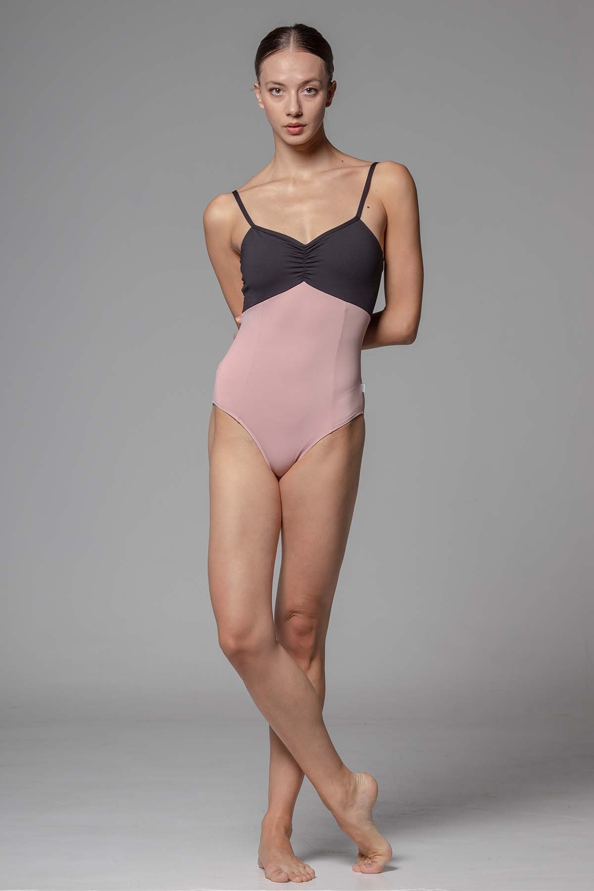 Diverso The Corset Camisole Leotard -Black & Rose