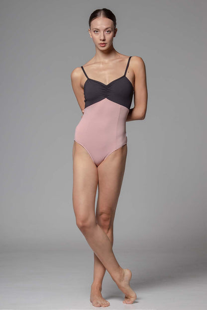 Diverso The Corset Camisole Leotard -Black & Rose