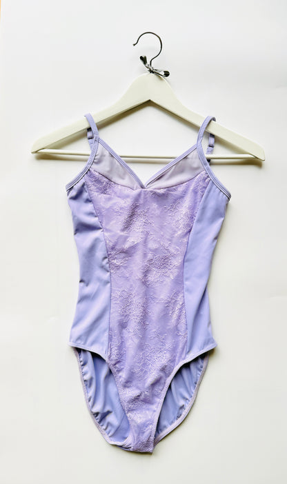 Camisole Leotard with Lace Panel - Lilac