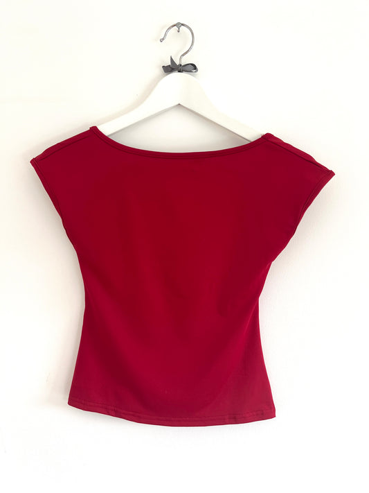 Open Back Dance Top - Red