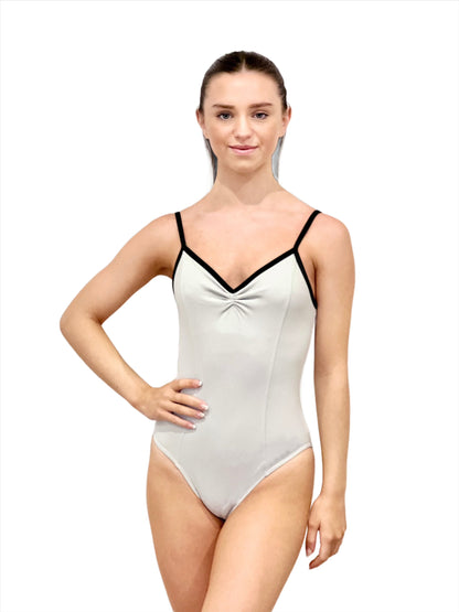 Camisole Leotard - Soft Grey and Black from The Collective Dancewear