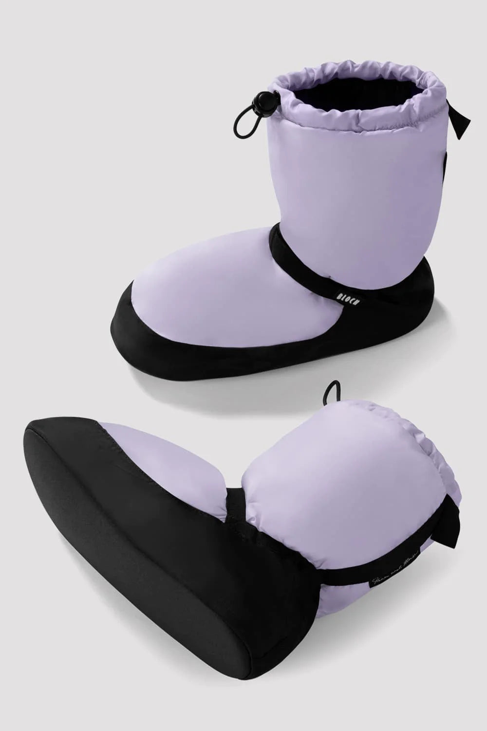 Bloch warm up bootie for dancers in lilac sold by The Collective Dancewear