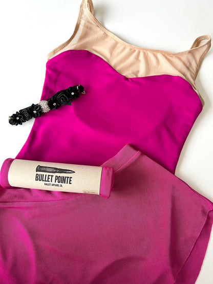 Sole pink leotard and Bullet Pointe SAB skirt in Aurora Pink from The Collective Dancewear