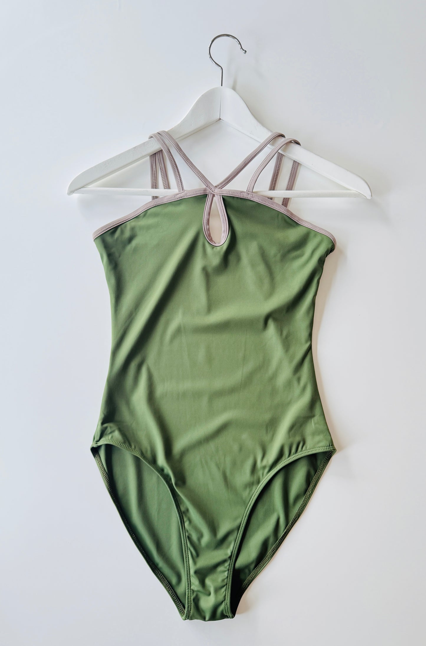 The Olive Green Camisole With Double Contrasting Straps