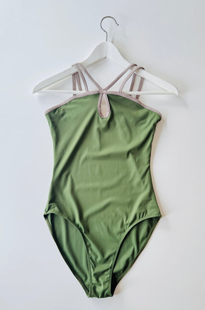 The Olive Green Camisole With Double Contrasting Straps