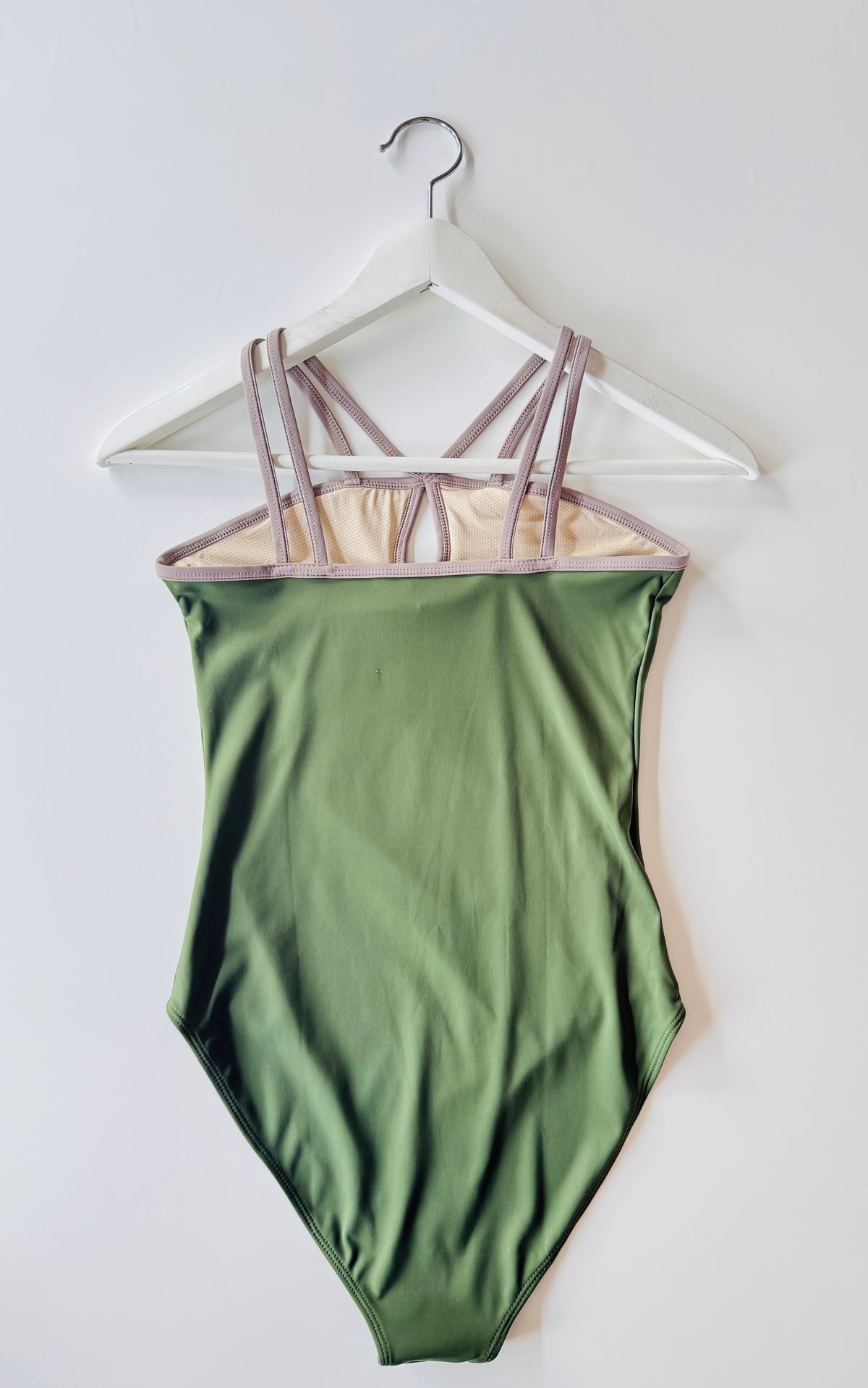The Olive Green Camisole With Double Contrasting Straps