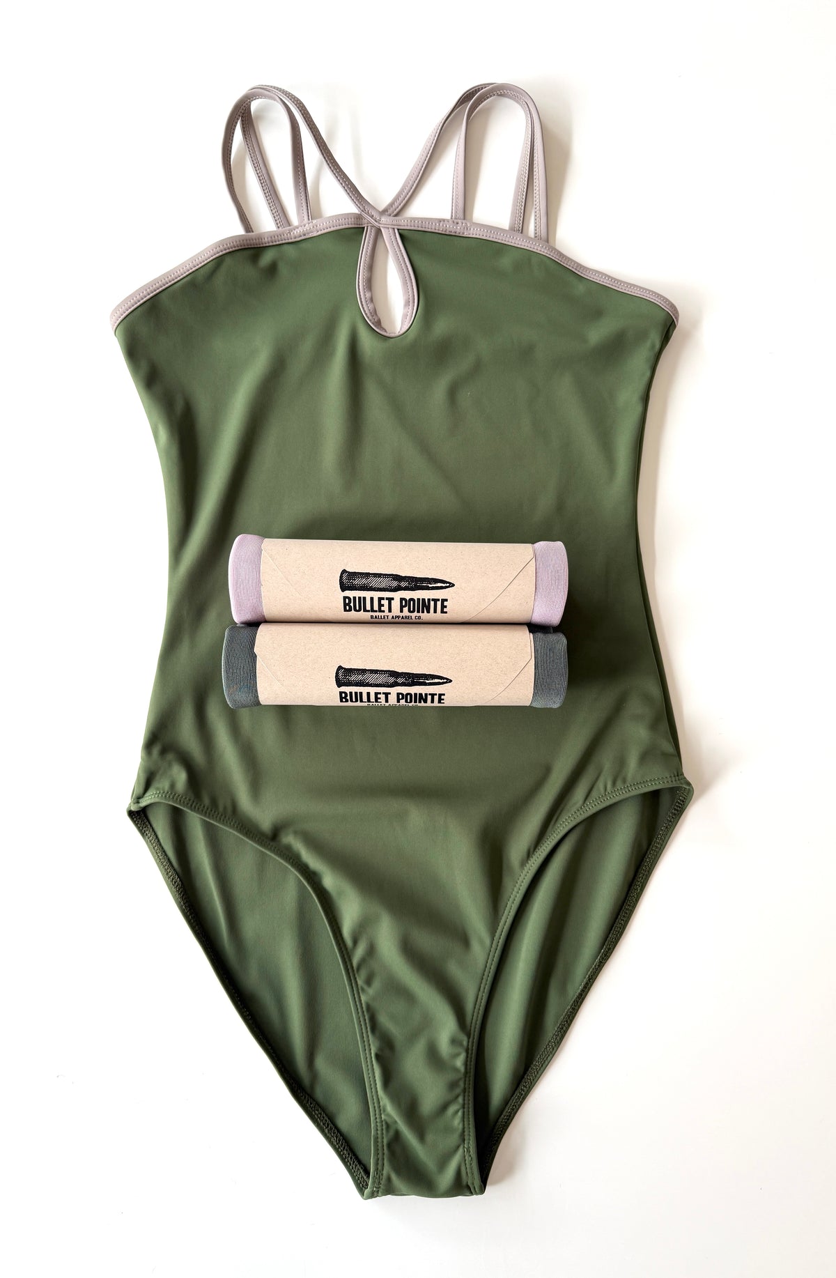 The Olive Green Camisole With Double Contrasting Straps