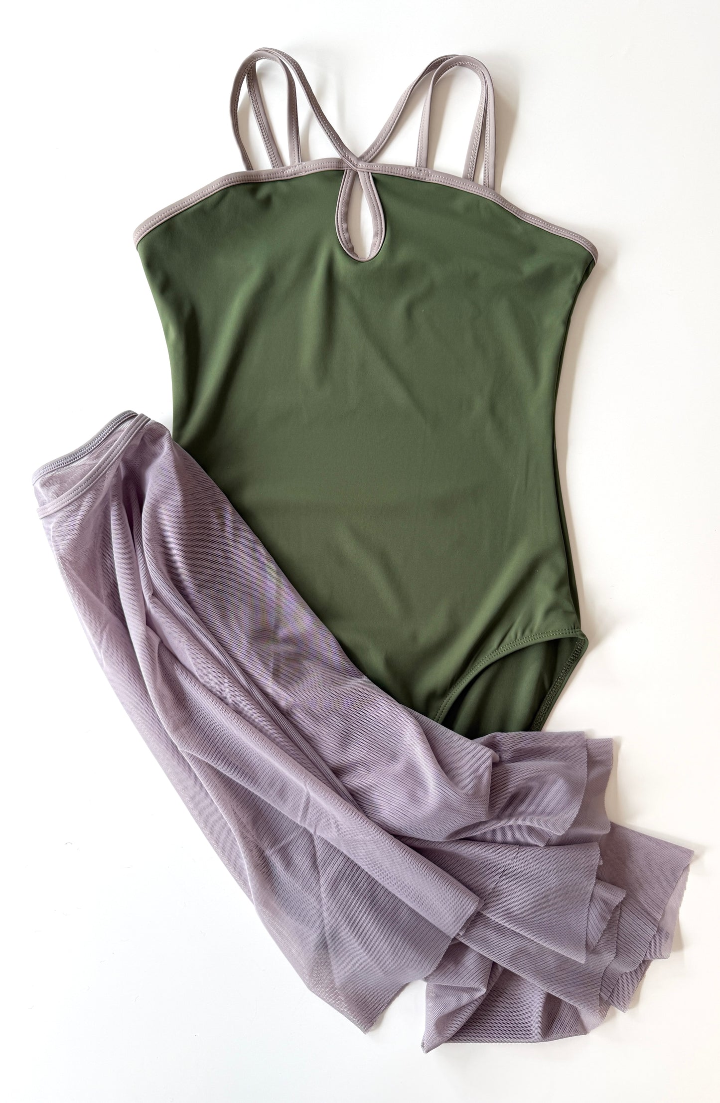 The Olive Green Camisole With Double Contrasting Straps