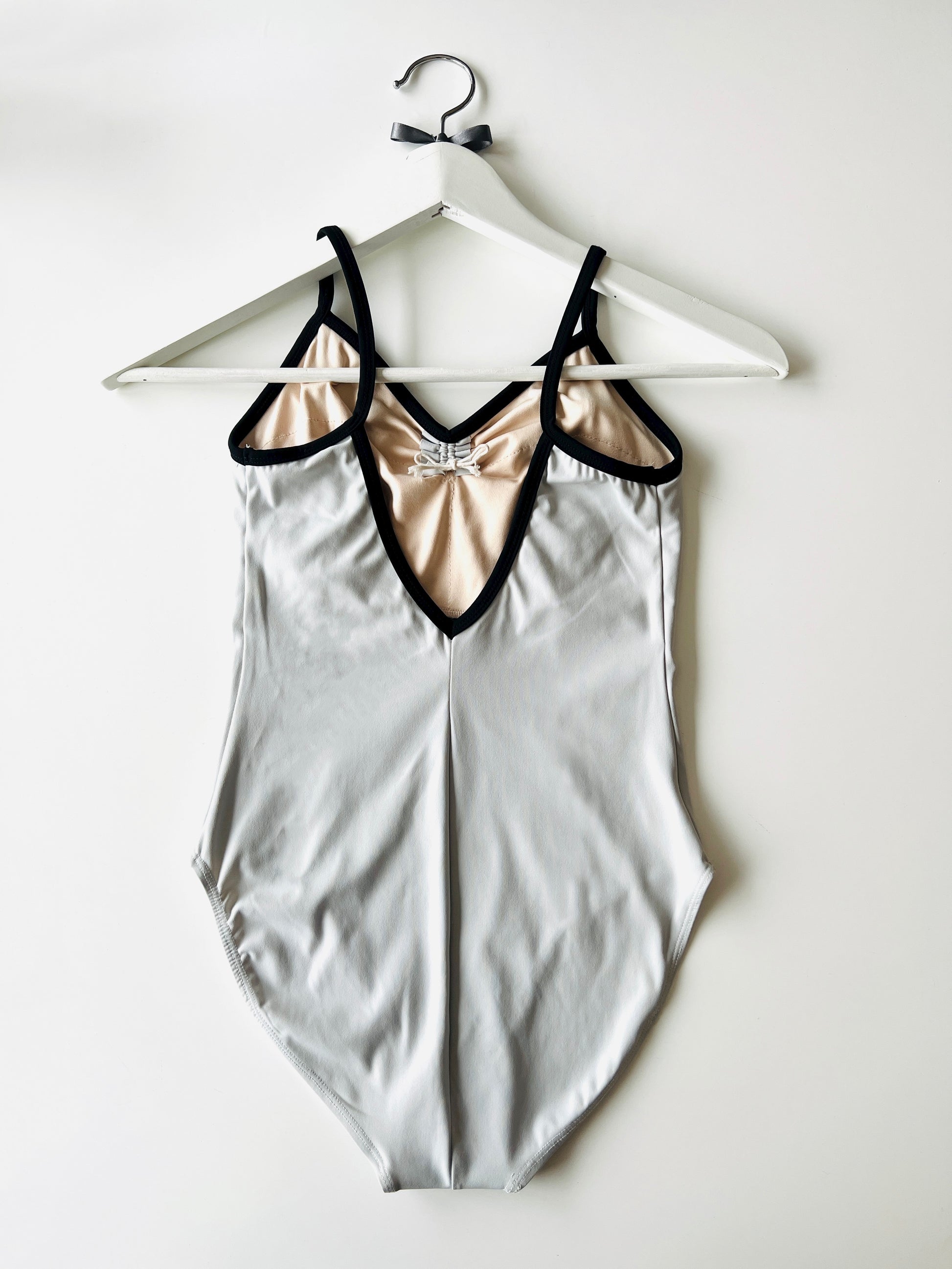 Camisole Leotard - Soft Grey and Black From The Collective Dancewear